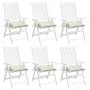 Gartenstuhlkissen 6 Stück cremefarbener Oxford-Stoff 40x40x7 cm von vidaXL, Kissen für Stühle und Sofas - Ref: Foro24-361458,...