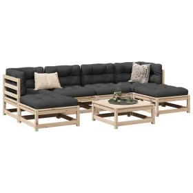 7-piece garden sofa set with solid pine wood cushions by vidaXL, Garden sets - Ref: Foro24-3295822, Price: 560,51 €, Discount: %