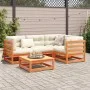 Gartensofa-Set 5-teilig, massives Kiefernholz, wachsbraun von vidaXL, Gartensets - Ref: Foro24-3299420, Preis: 303,13 €, Raba...