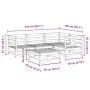 Gartensofa-Set 5-teilig, massives Kiefernholz, wachsbraun von vidaXL, Gartensets - Ref: Foro24-3299420, Preis: 303,13 €, Raba...