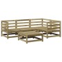 Gartensofa-Set 5-teilig aus imprägniertem Kiefernholz von vidaXL, Gartensets - Ref: Foro24-3299422, Preis: 312,02 €, Rabatt: %