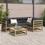 Gartensofa-Set 5-teilig aus imprägniertem Kiefernholz von vidaXL, Gartensets - Ref: Foro24-3299422, Preis: 312,02 €, Rabatt: %