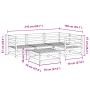 Gartensofa-Set 5-teilig aus imprägniertem Kiefernholz von vidaXL, Gartensets - Ref: Foro24-3299422, Preis: 312,02 €, Rabatt: %