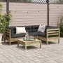 5-piece garden sofa set with impregnated pine wood cushions by vidaXL, Garden sets - Ref: Foro24-3299429, Price: 389,98 €, Di...