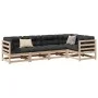5-piece garden sofa set with solid pine wood cushions by vidaXL, Garden sets - Ref: Foro24-3299434, Price: 476,05 €, Discount: %