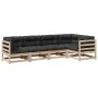 5-piece garden sofa set with solid pine wood cushions by vidaXL, Garden sets - Ref: Foro24-3299434, Price: 476,05 €, Discount: %