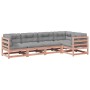 5-teilige Gartensofagarnitur mit Kissen aus Douglasienholz von vidaXL, Gartensets - Ref: Foro24-3299436, Preis: 488,51 €, Rab...