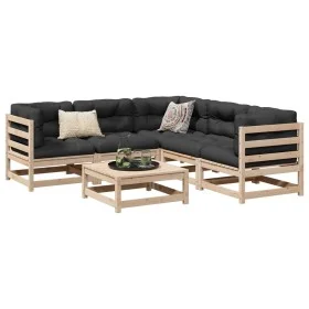 Gartensofa-Set 6-teilig aus massivem Kiefernholz von vidaXL, Gartensets - Ref: Foro24-3299441, Preis: 340,18 €, Rabatt: %