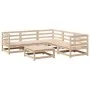 Gartensofa-Set 6-teilig aus massivem Kiefernholz von vidaXL, Gartensets - Ref: Foro24-3299441, Preis: 340,25 €, Rabatt: %