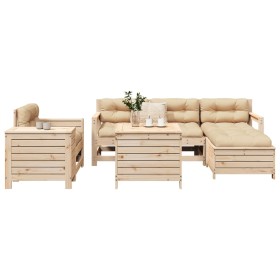 Gartensofa-Set 7-teilig aus massivem Kiefernholz von vidaXL, Gartensets - Ref: Foro24-3250548, Preis: 484,11 €, Rabatt: %
