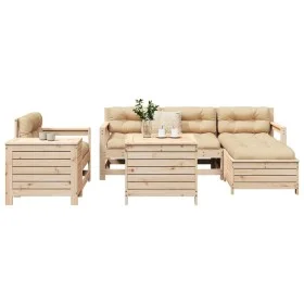Gartensofa-Set 7-teilig aus massivem Kiefernholz von vidaXL, Gartensets - Ref: Foro24-3250536, Preis: 451,08 €, Rabatt: %