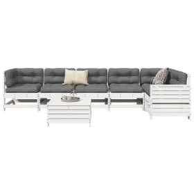 Garden sofa set 7 pieces solid white pine wood by vidaXL, Garden sets - Ref: Foro24-3250873, Price: 489,18 €, Discount: %