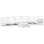 Gartensofa-Set 7-teilig aus massivem weißem Kiefernholz von vidaXL, Gartensets - Ref: Foro24-3250873, Preis: 489,18 €, Rabatt: %