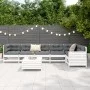 Gartensofa-Set 7-teilig aus massivem weißem Kiefernholz von vidaXL, Gartensets - Ref: Foro24-3250873, Preis: 489,18 €, Rabatt: %