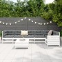 Gartensofa-Set 7-teilig aus massivem weißem Kiefernholz von vidaXL, Gartensets - Ref: Foro24-3250873, Preis: 496,10 €, Rabatt: %