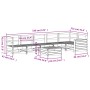 Gartensofa-Set 7-teilig aus massivem weißem Kiefernholz von vidaXL, Gartensets - Ref: Foro24-3250873, Preis: 496,10 €, Rabatt: %