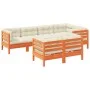 7-piece garden sofa set with wax-brown pine wood cushions by vidaXL, Garden sets - Ref: Foro24-3299497, Price: 627,63 €, Disc...