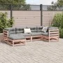6-piece garden sofa set with Douglas fir wood cushions by vidaXL, Garden sets - Ref: Foro24-3299525, Price: 537,87 €, Discoun...