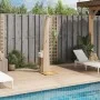 Außendusche PE-Rattan und beiges Akazienholz 55x60x224 cm von vidaXL, Pool- und Spa-Zubehör - Ref: Foro24-368211, Preis: 135,...