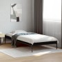 Black engineered wood and metal bed frame 90x190 cm by vidaXL, Beds and slatted bases - Ref: Foro24-845051, Price: 63,04 €, D...