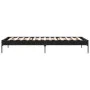 Black engineered wood and metal bed frame 90x190 cm by vidaXL, Beds and slatted bases - Ref: Foro24-845051, Price: 55,84 €, D...