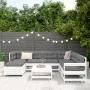 Gartensofa-Set 8-teilig aus massivem weißem Kiefernholz von vidaXL, Gartensets - Ref: Foro24-3250605, Preis: 492,45 €, Rabatt: %