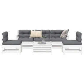 Garden sofa set 6 pieces solid white pine wood by vidaXL, Garden sets - Ref: Foro24-3250749, Price: 383,23 €, Discount: %