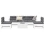 Gartensofa-Set 6-teilig aus massivem weißem Kiefernholz von vidaXL, Gartensets - Ref: Foro24-3250749, Preis: 383,23 €, Rabatt: %
