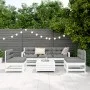 Gartensofa-Set 6-teilig aus massivem weißem Kiefernholz von vidaXL, Gartensets - Ref: Foro24-3250749, Preis: 383,23 €, Rabatt: %