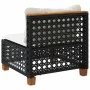 Garden sofa without armrests with black PE rattan cushions by vidaXL, Outdoor sofas - Ref: Foro24-365926, Price: 98,84 €, Dis...