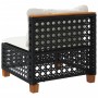 Gartensofa ohne Armlehnen mit schwarzen PE-Rattankissen von vidaXL, Outdoor-Sofas - Ref: Foro24-365926, Preis: 92,89 €, Rabat...