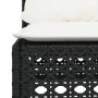 Gartensofa ohne Armlehnen mit schwarzen PE-Rattankissen von vidaXL, Outdoor-Sofas - Ref: Foro24-365926, Preis: 91,22 €, Rabat...