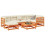 Garden sofa set 7 pieces solid pine wood wax brown by vidaXL, Garden sets - Ref: Foro24-3299531, Price: 423,21 €, Discount: %