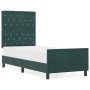 Estructura de cama Verde oscuro 80 x 200 cm Terciopelo