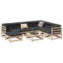 Gartensofa-Set 8-teilig aus massivem Kiefernholz von vidaXL, Gartensets - Ref: Foro24-3299552, Preis: 424,60 €, Rabatt: %