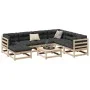 Gartensofa-Set 8-teilig aus massivem Kiefernholz von vidaXL, Gartensets - Ref: Foro24-3299552, Preis: 412,61 €, Rabatt: %