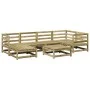 Gartensofa-Set 7-teilig aus imprägniertem Kiefernholz von vidaXL, Gartensets - Ref: Foro24-3299533, Preis: 402,42 €, Rabatt: %