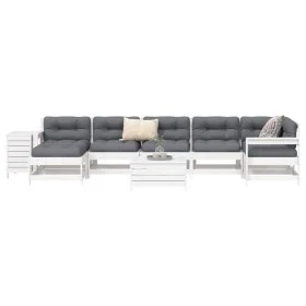 Garden sofa set 9 pieces solid white pine wood by vidaXL, Garden sets - Ref: Foro24-3250693, Price: 578,62 €, Discount: %