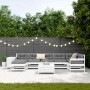 Gartensofa-Set 9-teilig aus massivem weißem Kiefernholz von vidaXL, Gartensets - Ref: Foro24-3250693, Preis: 587,14 €, Rabatt: %
