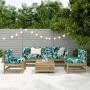 Gartensofa-Set 6-teilig aus imprägniertem Kiefernholz von vidaXL, Gartensets - Ref: Foro24-3250723, Preis: 369,84 €, Rabatt: %