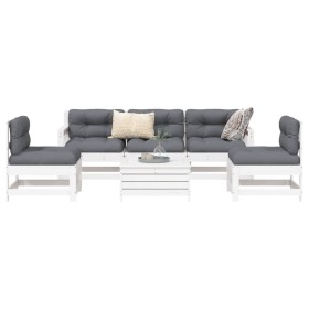 Garden sofa set 6 pieces solid white pine wood by vidaXL, Garden sets - Ref: Foro24-3250737, Price: 397,01 €, Discount: %