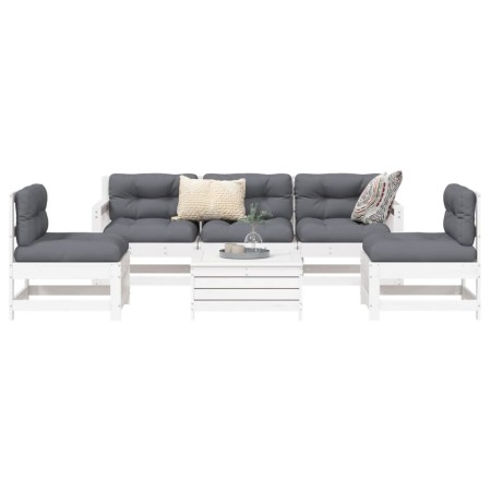 Garden sofa set 6 pieces solid white pine wood by vidaXL, Garden sets - Ref: Foro24-3250737, Price: 397,01 €, Discount: %