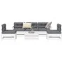Gartensofa-Set 6-teilig aus massivem weißem Kiefernholz von vidaXL, Gartensets - Ref: Foro24-3250737, Preis: 391,87 €, Rabatt: %