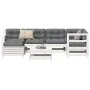 Gartensofa-Set 7-teilig aus massivem weißem Kiefernholz von vidaXL, Gartensets - Ref: Foro24-3250917, Preis: 505,18 €, Rabatt: %
