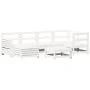 Gartensofa-Set 7-teilig aus massivem weißem Kiefernholz von vidaXL, Gartensets - Ref: Foro24-3250917, Preis: 505,18 €, Rabatt: %