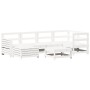 Gartensofa-Set 7-teilig aus massivem weißem Kiefernholz von vidaXL, Gartensets - Ref: Foro24-3250917, Preis: 512,44 €, Rabatt: %