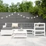 Gartensofa-Set 7-teilig aus massivem weißem Kiefernholz von vidaXL, Gartensets - Ref: Foro24-3250917, Preis: 505,18 €, Rabatt: %