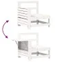 Gartensofa-Set 7-teilig aus massivem weißem Kiefernholz von vidaXL, Gartensets - Ref: Foro24-3250917, Preis: 505,18 €, Rabatt: %