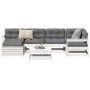 Gartensofa-Set 7-teilig aus massivem weißem Kiefernholz von vidaXL, Gartensets - Ref: Foro24-3250941, Preis: 469,08 €, Rabatt: %