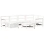 Gartensofa-Set 7-teilig aus massivem weißem Kiefernholz von vidaXL, Gartensets - Ref: Foro24-3250941, Preis: 469,08 €, Rabatt: %